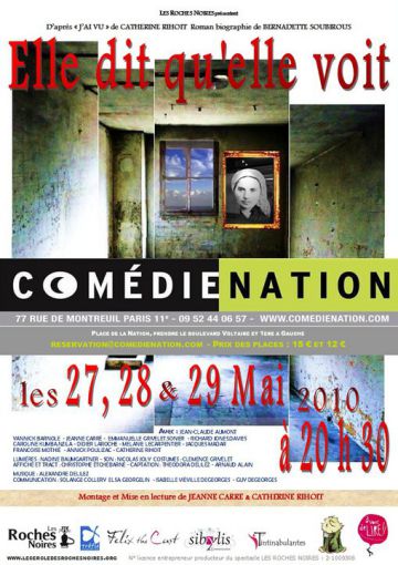Affiche théâtre "Elle dit qu‘elle voit" - COMEDIE NATION / Cristobal Etchebarne